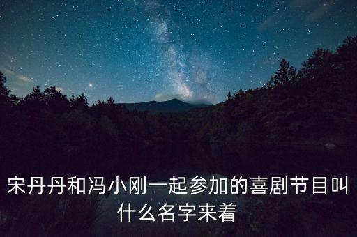 宋丹丹馮小剛的評(píng)委節(jié)目是什么，歡樂喜劇人評(píng)委都有誰(shuí)