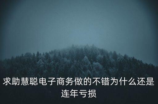 求助慧聰電子商務做的不錯為什么還是連年虧損