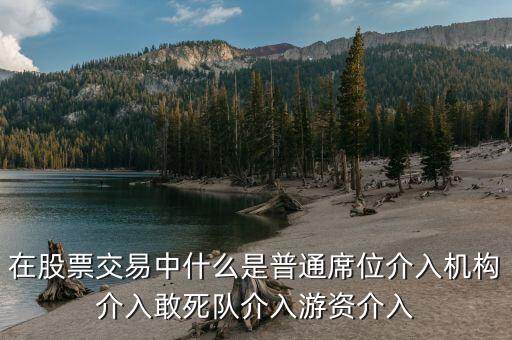 在股票交易中什么是普通席位介入機構(gòu)介入敢死隊介入游資介入