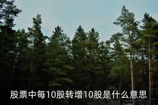 10轉(zhuǎn)贈(zèng)10股什么意思，股票10轉(zhuǎn)10是什么意思