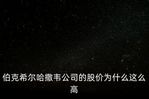 伯克希爾哈撒韋公司的股價(jià)為什么這么高