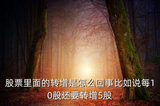 股票為什么要轉(zhuǎn)增，股票里面的轉(zhuǎn)增是怎么回事比如說每10股還要轉(zhuǎn)增5股