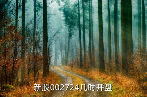 002724什么時間上市，新股002724幾時開盤