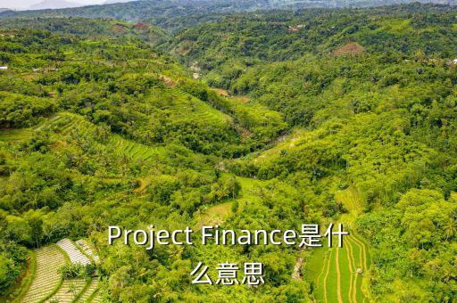 Project Finance是什么意思