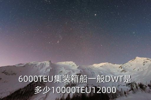 集裝箱船6000teu是什么級別，集裝箱船的衡量標準 TEU 是怎么回事