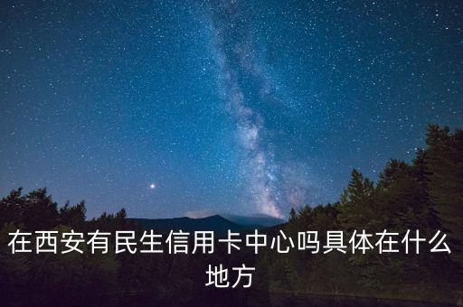 在西安有民生信用卡中心嗎具體在什么地方