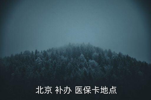  北京 補辦 醫(yī)?？ǖ攸c