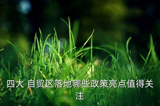 四大 自貿(mào)區(qū)落地哪些政策亮點(diǎn)值得關(guān)注