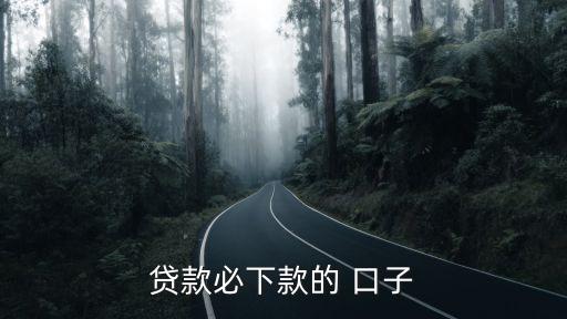 貸款必下款的 口子