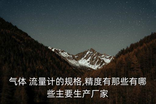 氣體 流量計(jì)的規(guī)格,精度有那些有哪些主要生產(chǎn)廠家