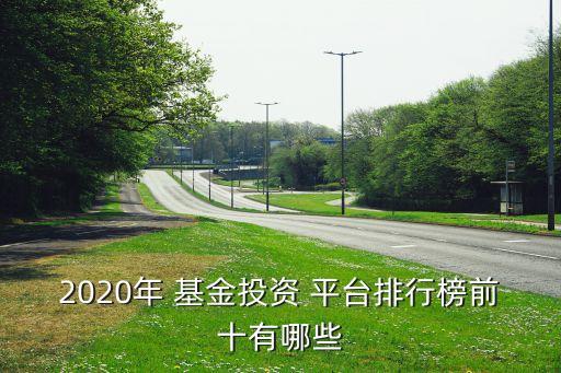 2020年 基金投資 平臺排行榜前十有哪些