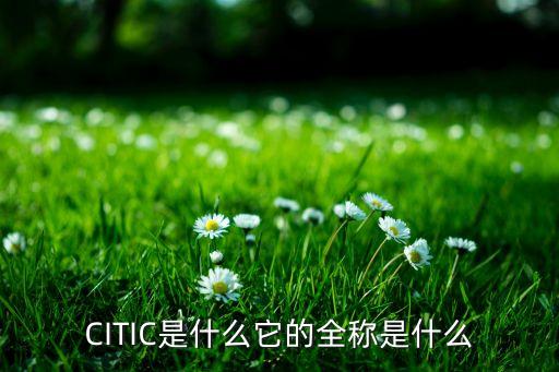 CITIC是什么它的全稱是什么