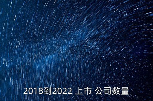 2018到2022 上市 公司數(shù)量