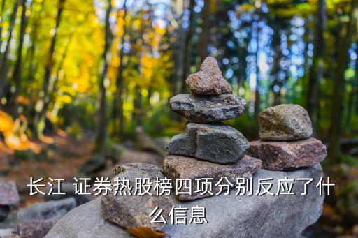  長(zhǎng)江 證券熱股榜四項(xiàng)分別反應(yīng)了什么信息