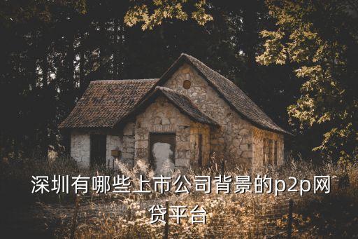  深圳有哪些上市公司背景的p2p網(wǎng)貸平臺(tái)