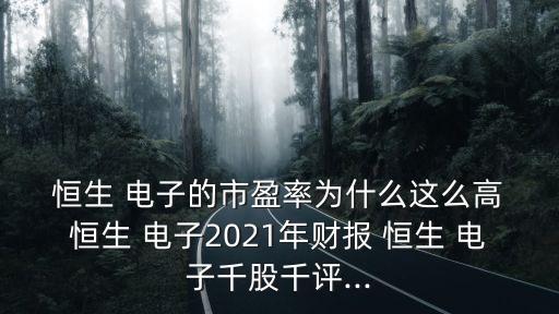  恒生 電子的市盈率為什么這么高 恒生 電子2021年財(cái)報 恒生 電子千股千評...