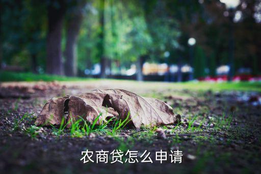  農(nóng)商貸怎么申請