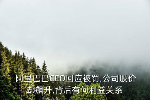  阿里巴巴CEO回應(yīng)被罰,公司股價(jià)卻飆升,背后有何利益關(guān)系