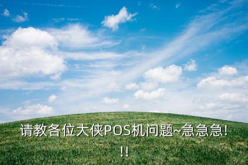 請教各位大俠POS機(jī)問題~急急急!!!