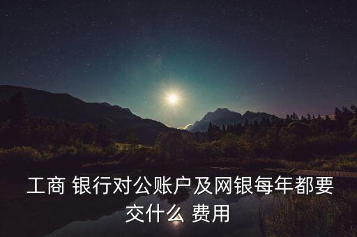 工商銀行網(wǎng)上銀行費用