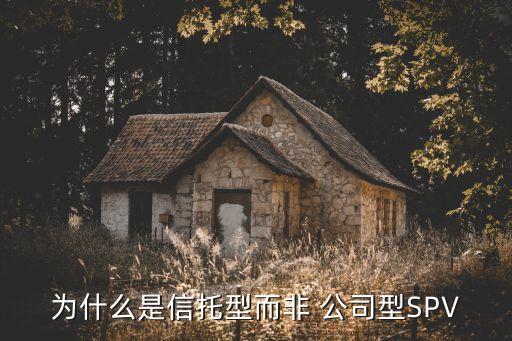 為什么是信托型而非 公司型SPV