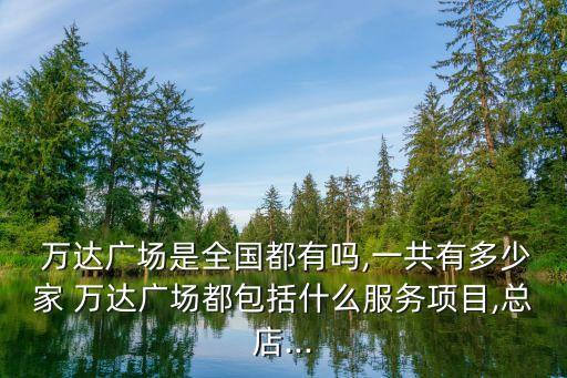  萬達廣場是全國都有嗎,一共有多少家 萬達廣場都包括什么服務(wù)項目,總店...