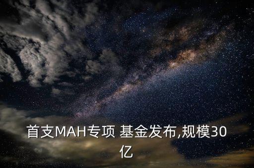 首支MAH專項(xiàng) 基金發(fā)布,規(guī)模30億