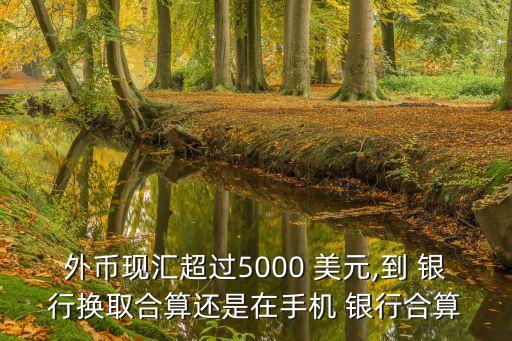 外幣現(xiàn)匯超過5000 美元,到 銀行換取合算還是在手機(jī) 銀行合算