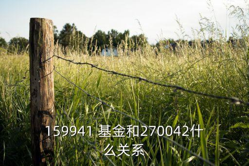 159941 基金和270042什么關(guān)系