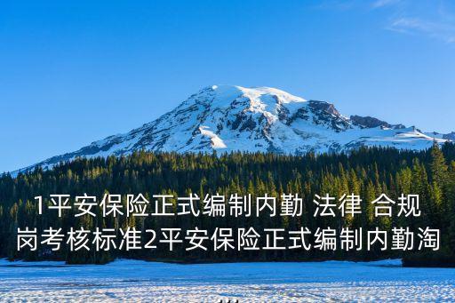 1平安保險正式編制內(nèi)勤 法律 合規(guī)崗考核標準2平安保險正式編制內(nèi)勤淘...