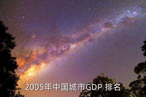 2005年中國城市GDP 排名