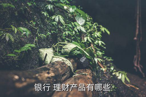 銀行 理財產(chǎn)品有哪些