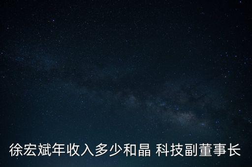 徐宏斌年收入多少和晶 科技副董事長(zhǎng)