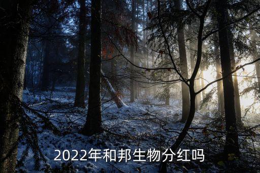 2022年和邦生物分紅嗎