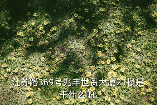 江蘇路369號(hào)兆豐世貿(mào)大廈21樓是干什么的.