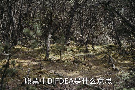  股票中DIFDEA是什么意思