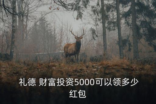  禮德 財富投資5000可以領多少紅包