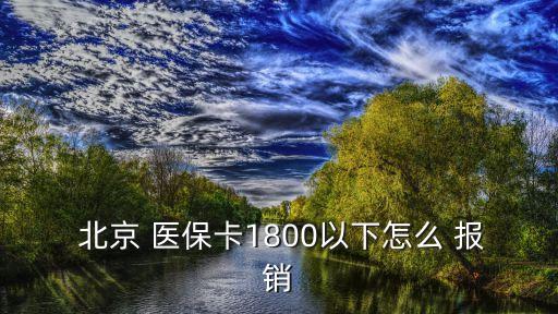  北京 醫(yī)?？?800以下怎么 報(bào)銷