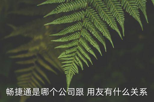 暢捷通是哪個(gè)公司跟 用友有什么關(guān)系