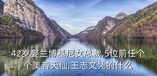 42歲娶蘭博基尼女總裁,5位前任個(gè)個(gè)美若天仙,王志文憑的什么