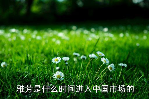  雅芳是什么時間進入中國市場的