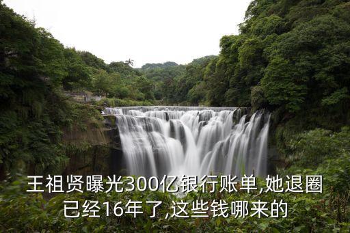 王祖賢曝光300億銀行賬單,她退圈已經(jīng)16年了,這些錢哪來的