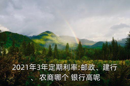 2021年3年定期利率:郵政、建行、 農(nóng)商哪個 銀行高呢