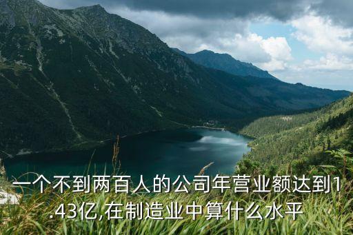 一個(gè)不到兩百人的公司年?duì)I業(yè)額達(dá)到1.43億,在制造業(yè)中算什么水平