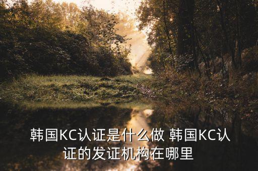  韓國KC認證是什么做 韓國KC認證的發(fā)證機構在哪里