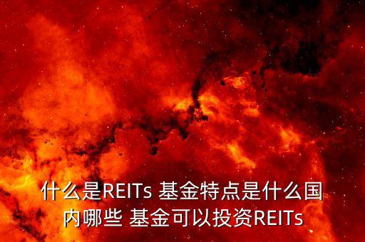 什么是REITs 基金特點(diǎn)是什么國(guó)內(nèi)哪些 基金可以投資REITs