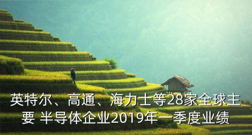 英特爾、高通、海力士等28家全球主要 半導(dǎo)體企業(yè)2019年一季度業(yè)績