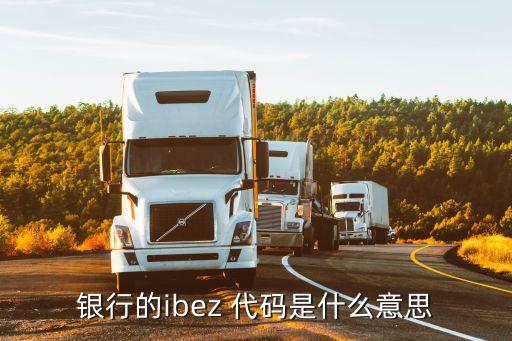 銀行的ibez 代碼是什么意思