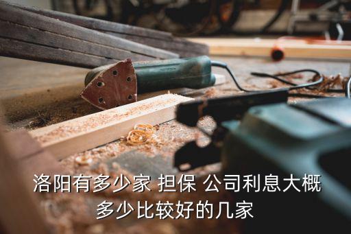  洛陽有多少家 擔(dān)保 公司利息大概多少比較好的幾家