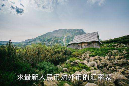 求最新人民幣對(duì)外幣的匯率表